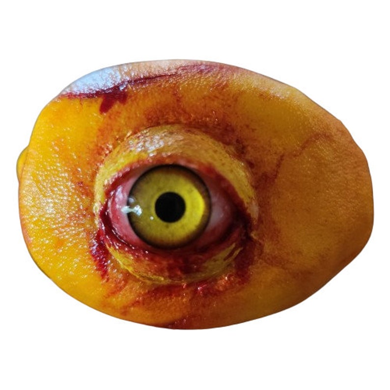 All Seeing Lemon Freaky Franken Fruit by Dead Head Props ,Realistic Life Sized, Halloween Prop, Horror Prop, Halloween Decoration image 1