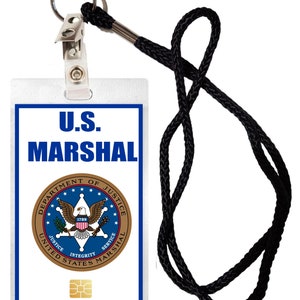 Insignia de seguridad de identificación de novedad US Marshall Insignia de regalo de Halloween Insignia de utilería de película