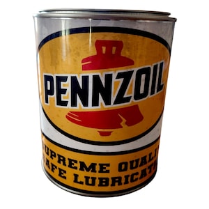 32 oz Replica Vintage Oil Can (Pennzoil) unique gift, great for storage or hiding items.