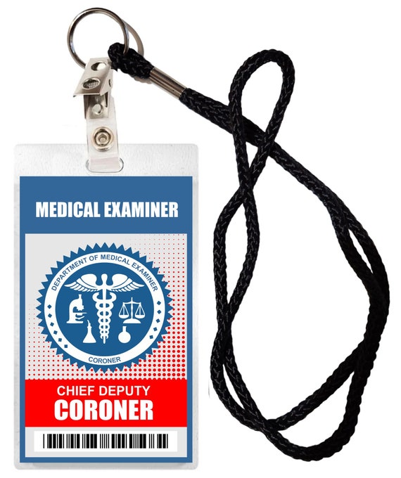 Novelty ID Security Badge Medical Examiner Coroner Halloween Costume Movie  Prop Badge