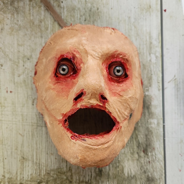 Máscara de Halloween de Terror - Máscara de Látex Ensanguentada 2 - Feita à Mão