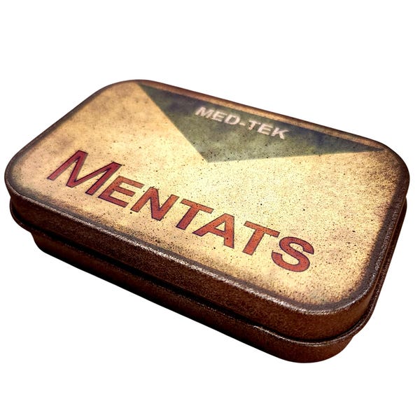 Boîtes métalliques de qualité alimentaire Med Tek, vieillies et à charnière. Etiquettes imperméables !