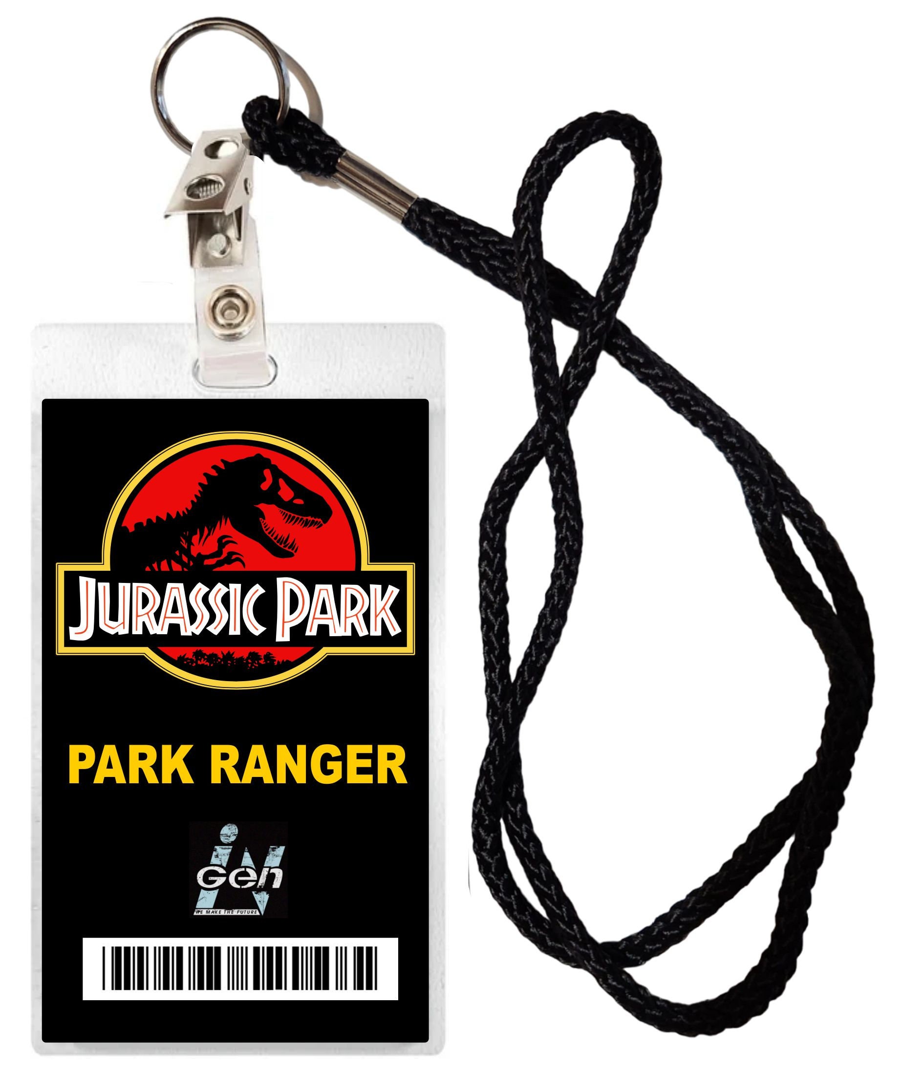Jurassic Park Ranger Novelty ID Security Badge Halloween Costume Movie ...