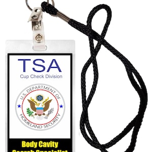 Novelty ID Security Badge TSA Halloween Costume Movie Prop Badge