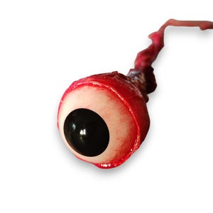 Accesorio de Halloween - Demonio negro con globo ocular arrancado, realista y de tamaño real