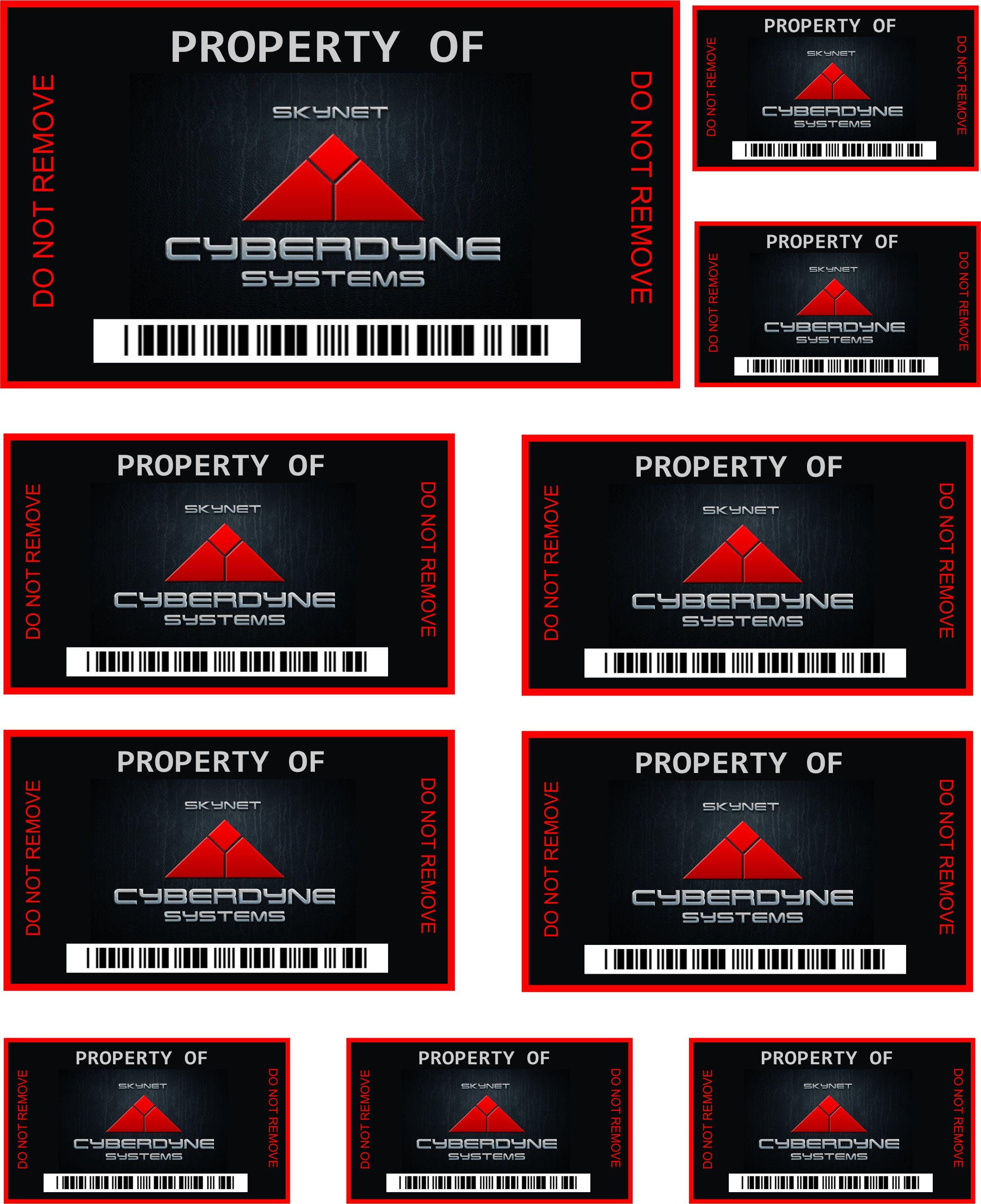 Asset Property Label Stickers, Umbrella Corp, Stark Industries, Fallout ...