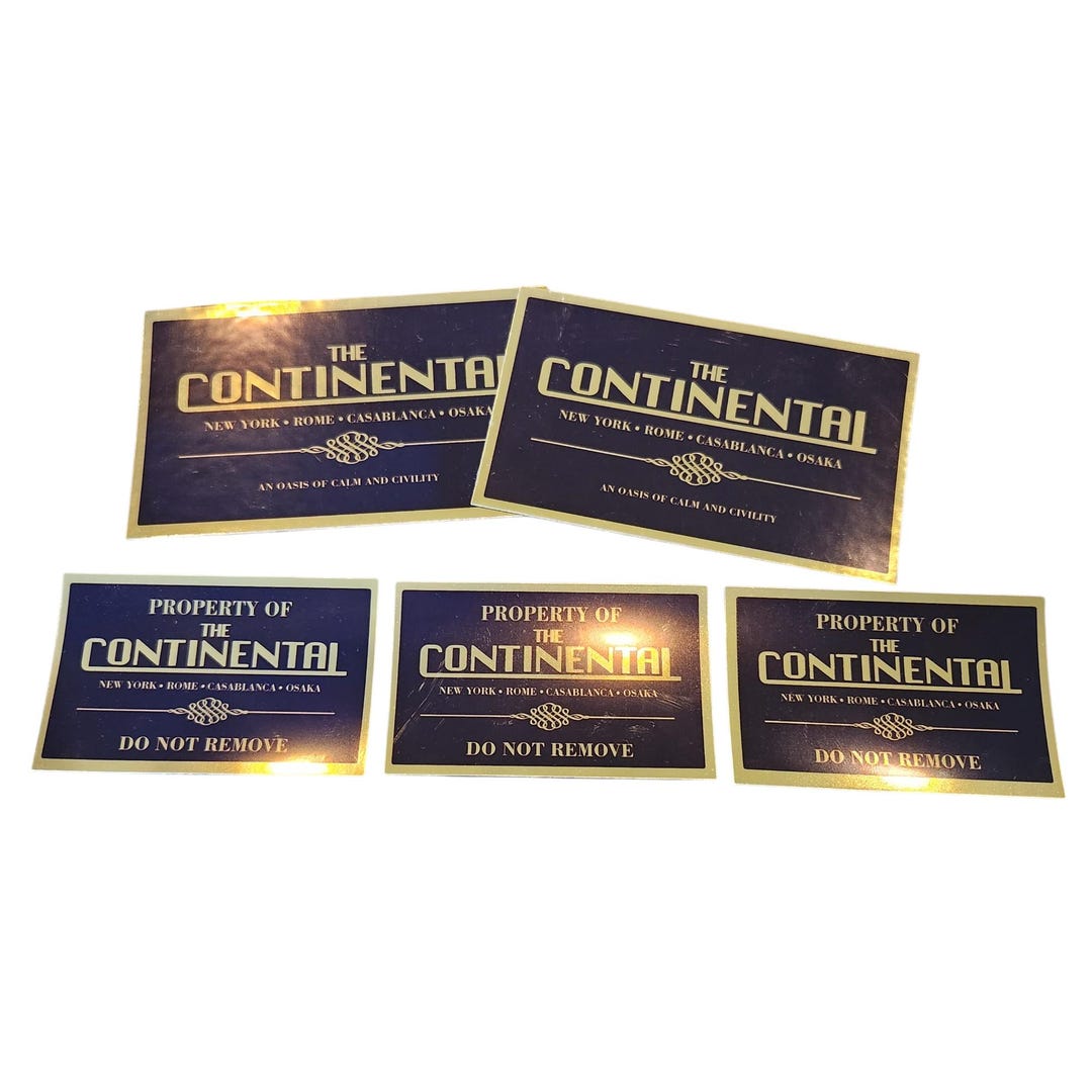 Sticker Poperty Asset The Continental 2 X Gold Business Cards and 3 X Property Asset Stickers ...