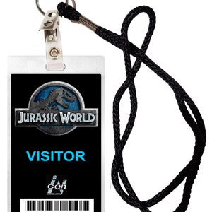 Novelty ID Security Badge Jurassic World Visitor Halloween Costume Movie Prop Badge