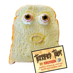 Realistic Life Sized Terrified Toast by Dead Head Props , Halloween Prop, Horror Prop, Halloween Decoration
