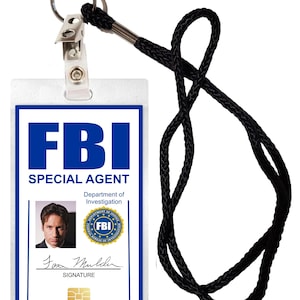 Novelty ID Security Badge FBI Fox Mulder X Files Halloween Costume Movie Prop Badge