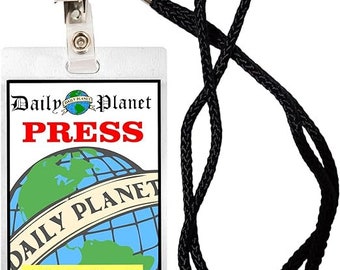 Daily Planet Clark Kent Novelty ID Badge Halloween Costume Movie Prop, Cosplay