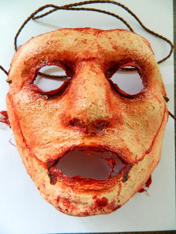 Halloween Mask Bloody Latex Flesh Mask 2 Made - Etsy