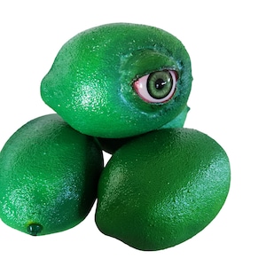 Realistic Life Sized Freaky Fruit All Seeing Lime by Dead Head Props ,Halloween Prop, Horror Prop, Halloween Decoration