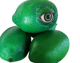 Realistic Life Sized Freaky Fruit All Seeing Lime by Dead Head Props ,Halloween Prop, Horror Prop, Halloween Decoration