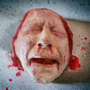 Realistic Life Size Skinned cut off face prop #2 Darren, Halloween prop, Horror prop decoration