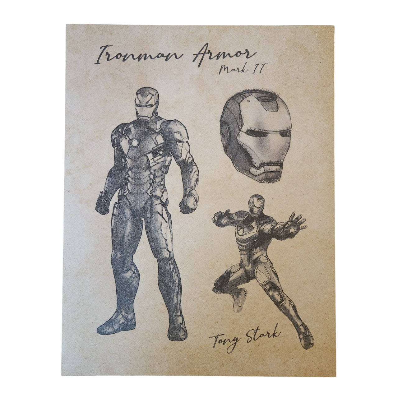 Ironman, Tony Stark, Arc Reactor MK2 Concept Sketchbook Pages for