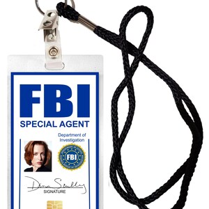 Novelty ID Security Badge FBI Dana Scully XFiles Halloween Costume Movie Prop Badge