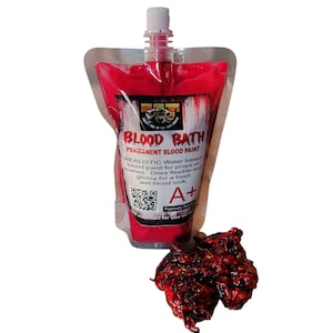 Peinture permanente au sang pour accessoires, masques, à base d'eau, brillante et flexible, par Dead Head Props, Halloween, horreur