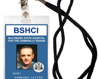 Hannibal Lecter Novelty ID Security Badge Halloween Costume Movie Prop Badge