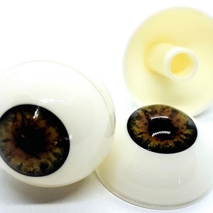 Pair of Life Size Premium Realistic Human Acrylic Eyes for Halloween PROPS, MASKS, DOLLS Brown/Green