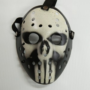 HALLOWEEN PROP Jason Hockey Mask Mod Punisher Skull, Friday the 13th