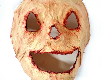 HALLOWEEN Carved Pumpkin Skin Flesh latex mask