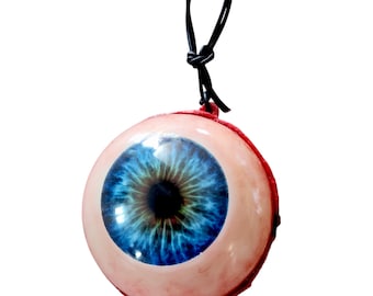 Realistic Large 3.25 inch Bloody All Seeing Eye hanging ornament by Dead Head Props, Halloween Prop, Horror Prop, Halloween Decoration