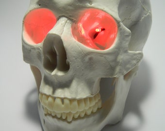 Halloween Prop Costume Accessory 9 volt Battery Operated 24&quot; LED EYES for skulls, skeletons or masks. Choose Red, Green, Blue, White, Orange