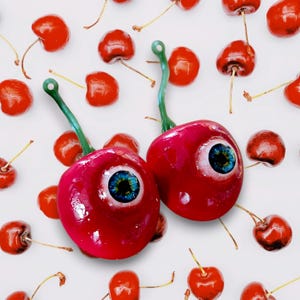 Realistic Life Sized Freaky Fruit All Seeing Cherries by Dead Head Props ,Halloween Prop, Horror Prop, Halloween Decoration