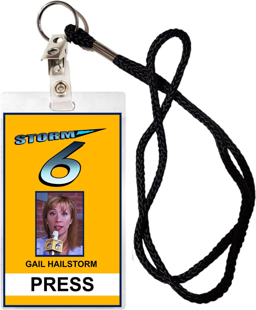 Scary Movie Gail Hailstorm, Scream Id/press Pass Laminated Badge With