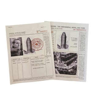 Deconsecrated Continental Hotel, Winston, John Wick contract documents for prop or display