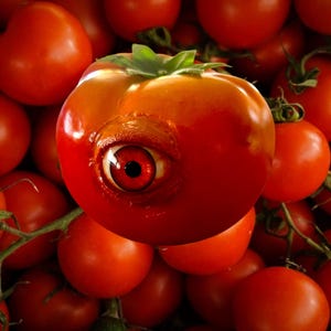 Realistic Life Sized Freaky Fruit All Seeing Tomato by Dead Head Props ,Halloween Prop, Horror Prop, Halloween Decoration
