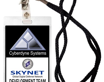 Cyberdyne Systems Novelty ID Security Badge, Terminator, Halloween Costume Movie Prop, Cosplay