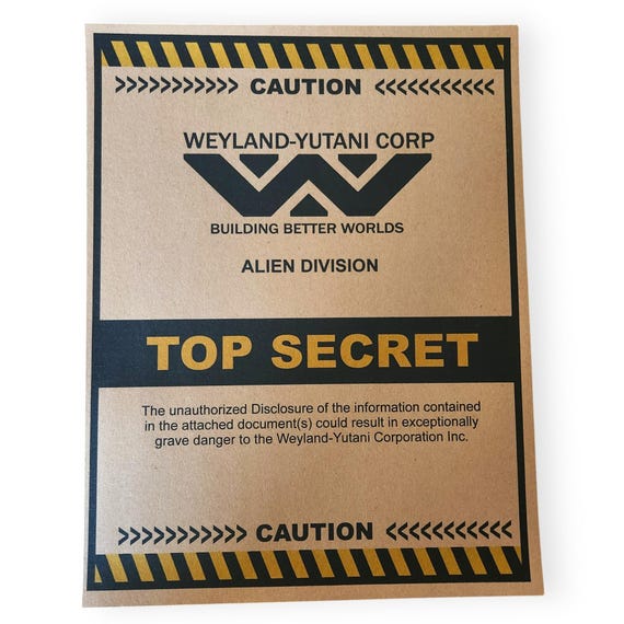 Weyland-yutani and Nostromo (alien) Card Stock Cover Sheets for