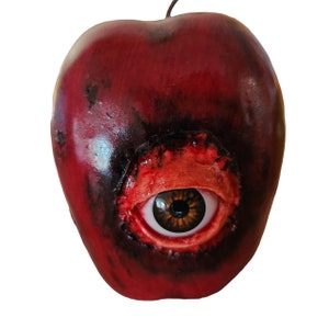 Realistic Life Sized Freaky Fruit All Seeing Rotten Red Apple by Dead Head Props ,Halloween Prop, Horror Prop, Halloween Decoration