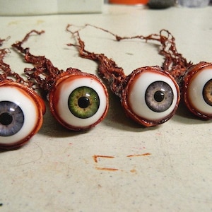 Bloody Ripped Out Eyeball, Realistic Life Size,  Halloween Prop, Horror Prop - Used in several Motion Pictures, TV shows and Theme Parks