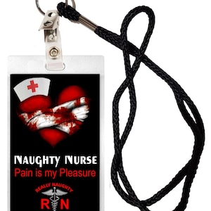 Novelty ID Sicherheitsabzeichen Naughty Krankenschwester Halloween Kostüm Movie Prop Anstecker