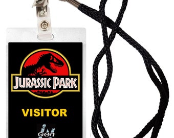 Novelty ID Security Badge Jurassic P Visitor Halloween Costume Movie Prop Badge
