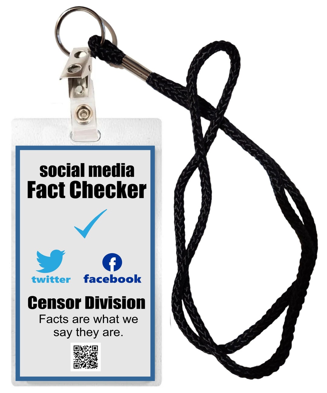 Factcheck Badge Novelty ID Security Badge Social Media Fact Checker Halloween Costume ...