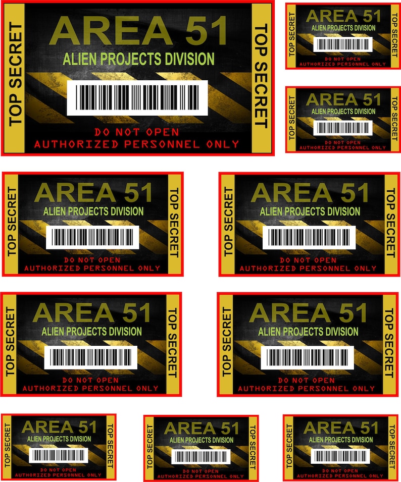 Sticker Poperty Asset Asset Property Label Stickers, Umbrella Corp, Stark Industries, Fallout ...