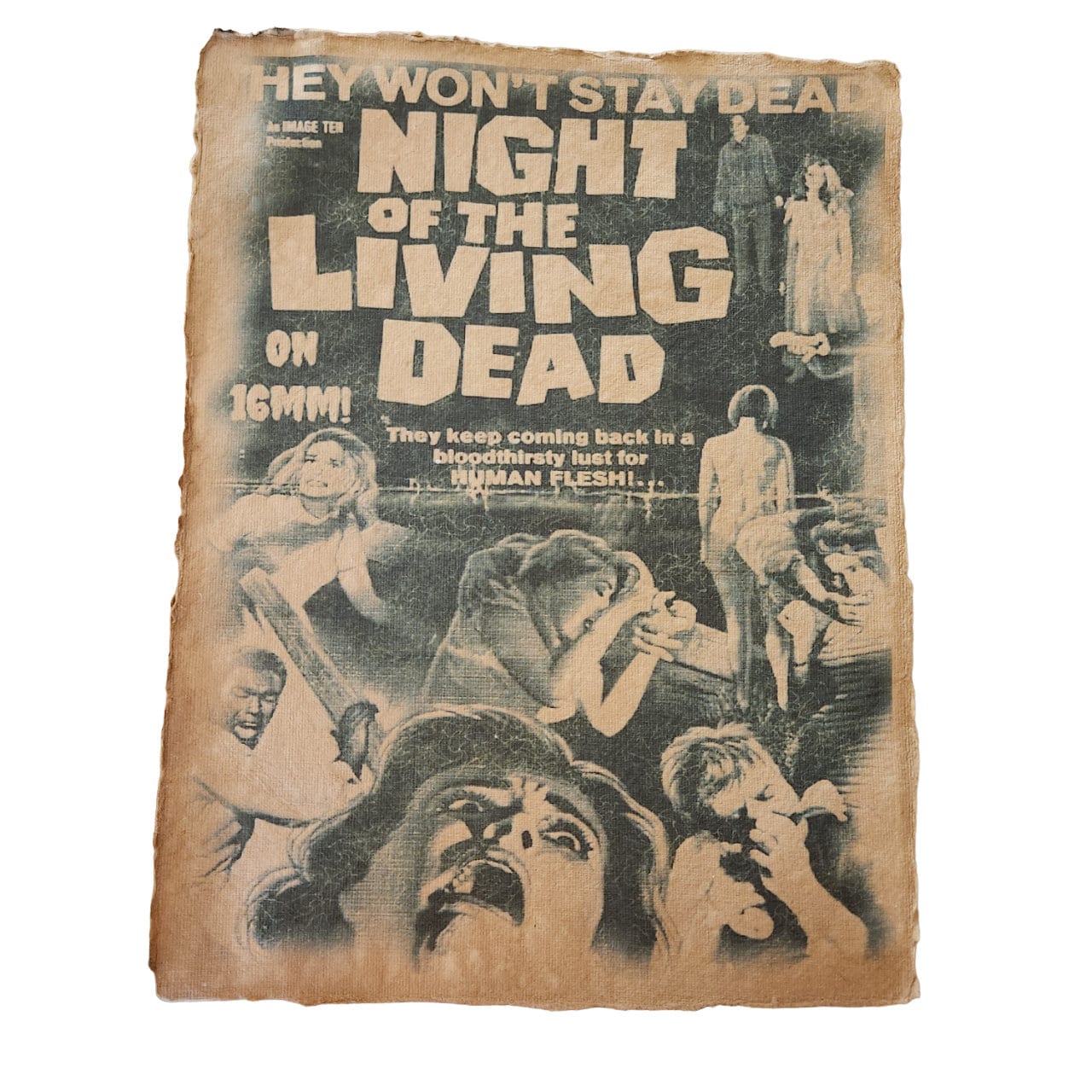Living Dead Collection Poster Night of the Living Dead and Return of the Living Dead Aged Printed ...