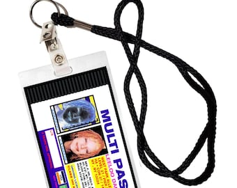 Disfraz de Halloween con insignia de pase múltiple de Leeloo o Korben Dallas, accesorio de película, cosplay