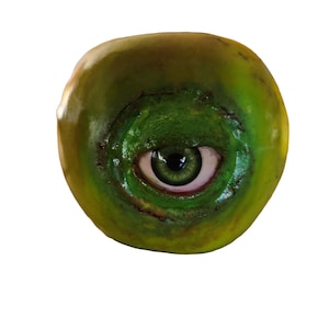 Realistic Life Sized Freaky Fruit All Seeing Rotten Green Apple by Dead Head Props ,Halloween Prop, Horror Prop, Halloween Decoration