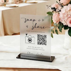 Podpis z kodem QR na zdjęcia ślubne, Zrób zdjęcie i udostępnij podpis z kodem QR, Zrób zdjęcie i udostępnij podpis na wieczór panieński, Zeskanuj i udostępnij podpis DIY, Podpis ze zdjęciami ślubnymi