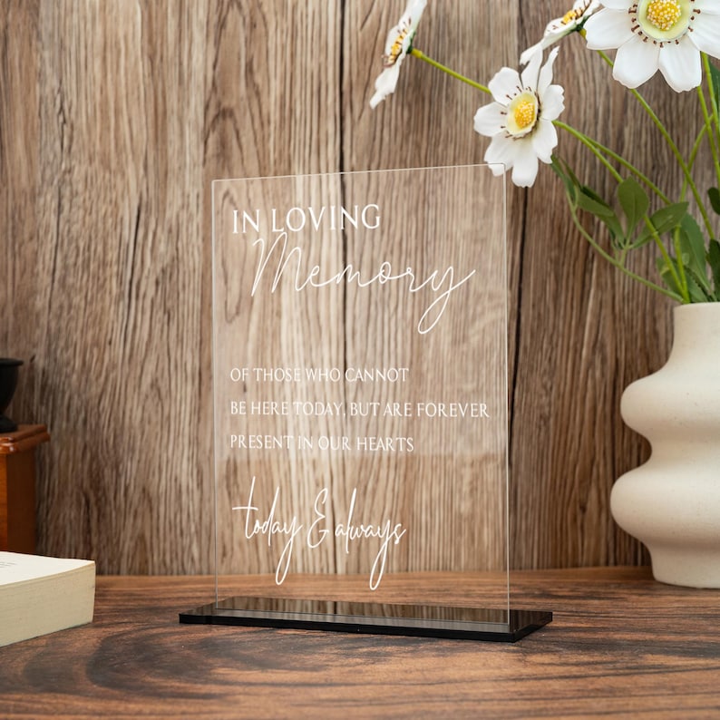 Mwmory Sign In Loving Memory Wedding Sign, Wedding Memorial Sign, Lost Relatives ...