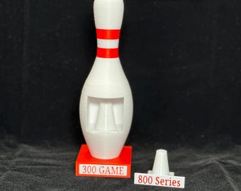 Bowling Pin Honor Score Ring Display – Proudly display 300 game or 800 series rings
