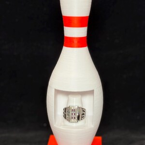 Bowling Pin Honor Score Ring Display – Proudly display 300 game or 800 series rings image 7
