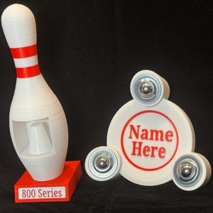 Bowling Pin Honor Score Ring Display – Proudly display 300 game or 800 series rings image 13