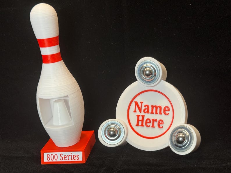 Bowling Pin Honor Score Ring Display – Proudly display 300 game or 800 series rings image 13