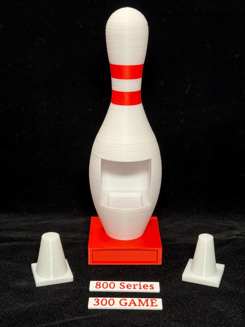 Bowling Pin Honor Score Ring Display – Proudly display 300 game or 800 series rings image 4